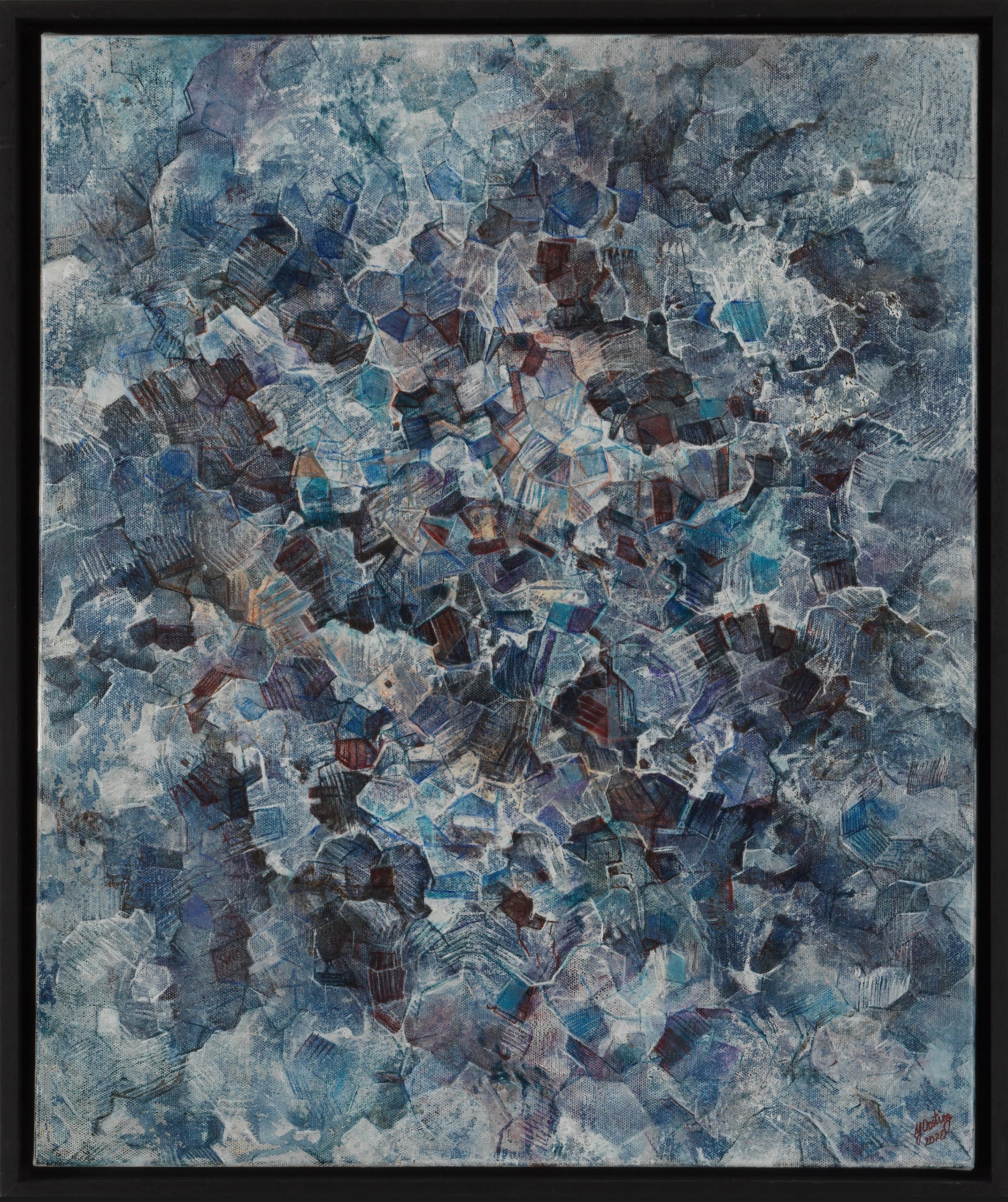 Diamond in the Rough 50 x 60 cm Acrylic and inks on canvas