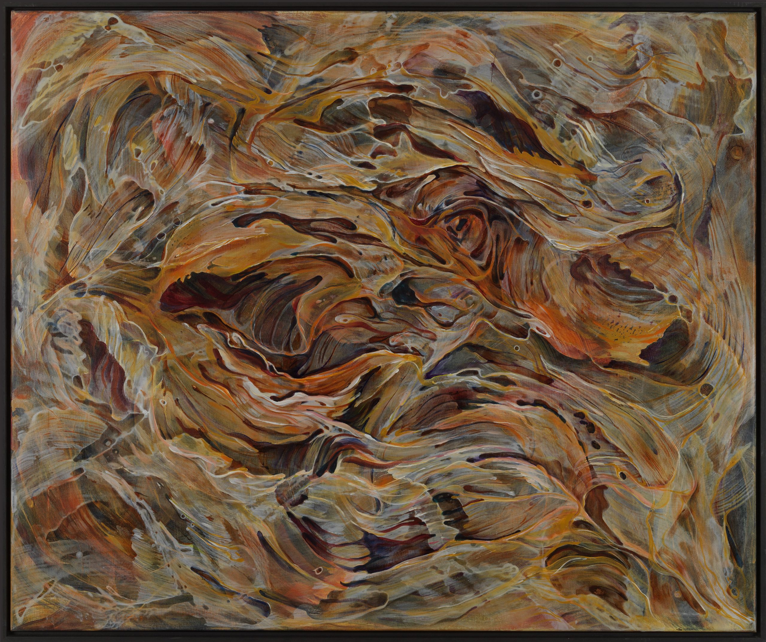 Logan's Run 100 x 120 cm Acrylic and pigments on canvas